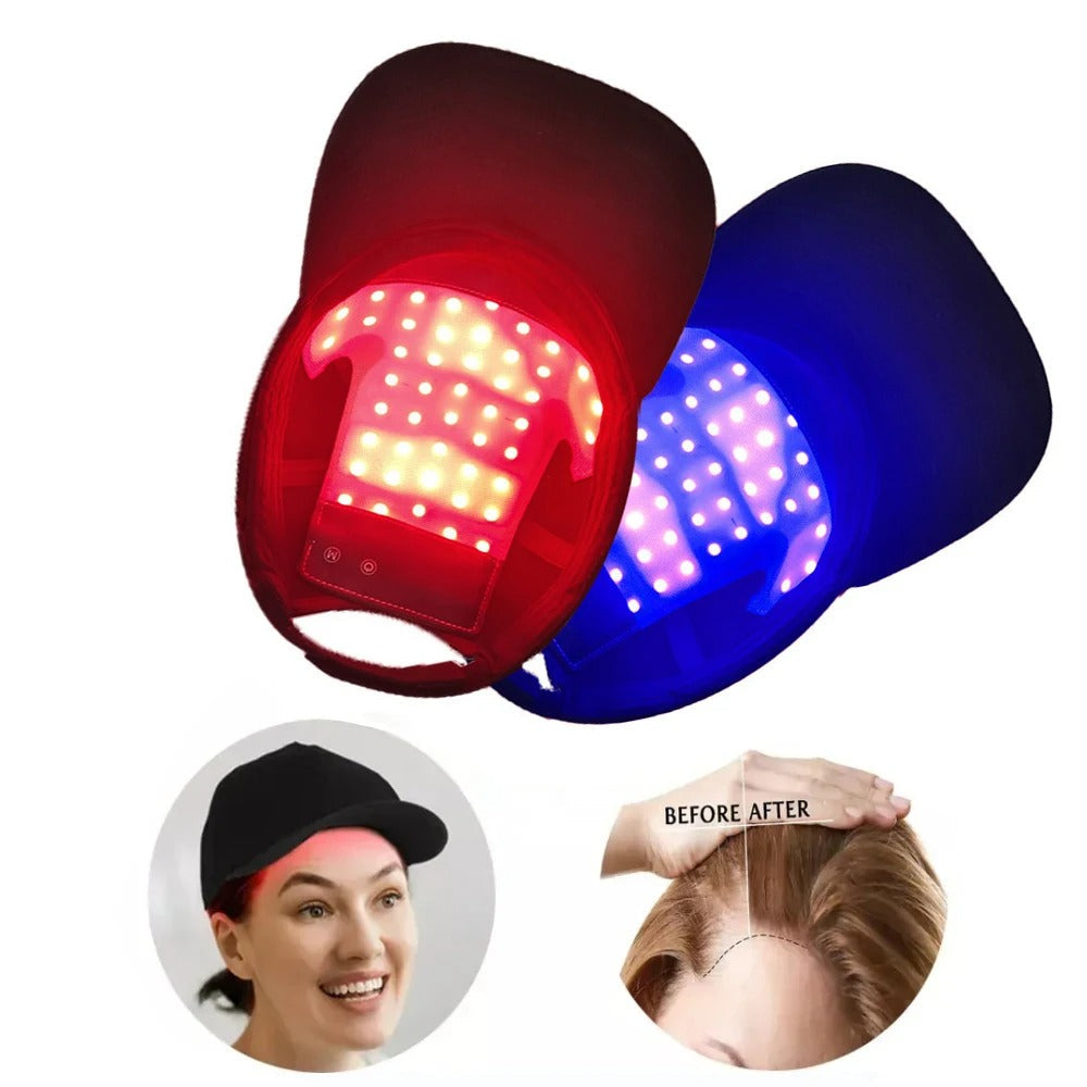 Red & Infrared Light Therapy Cap for Hair Growth - Adjustable Scalp Treatment for Thinning Hair