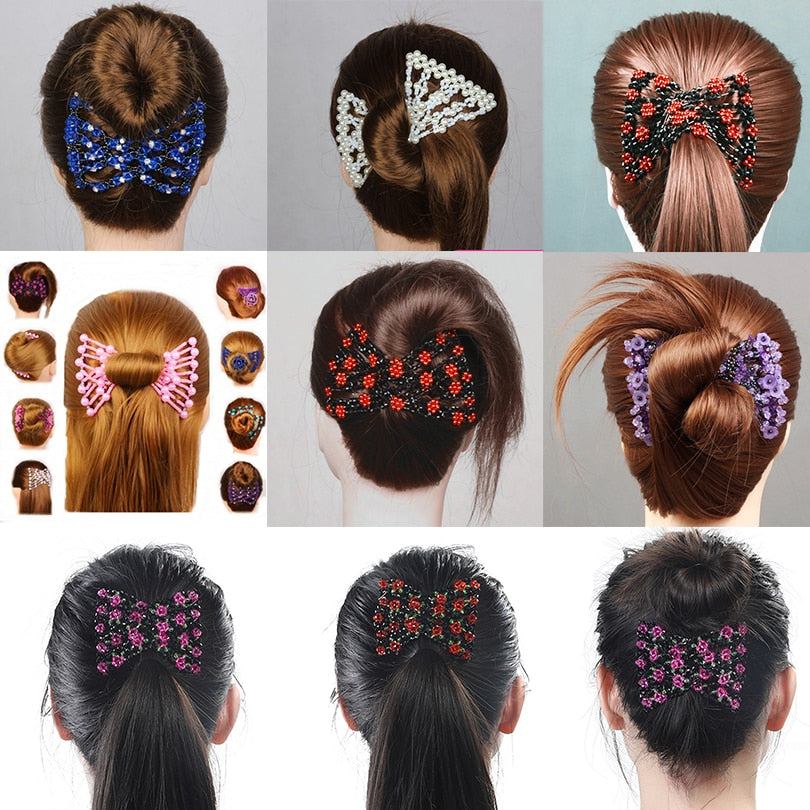 Magic Stretch Hair Comb Clip for Secure, Tension-Free Hairstyling All Day Long Wear