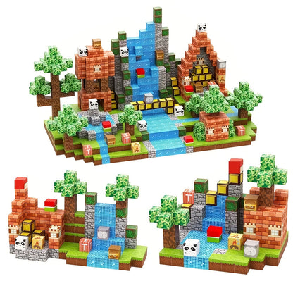 Magnetic Building Blocks Creative Toy Set for Kids with 150 Colorful Pieces Included