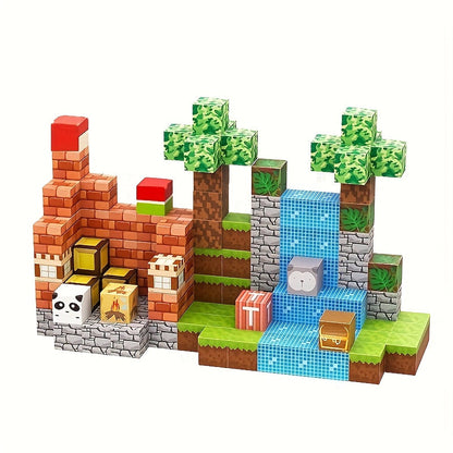 Magnetic Building Blocks Creative Toy Set for Kids with 150 Colorful Pieces Included