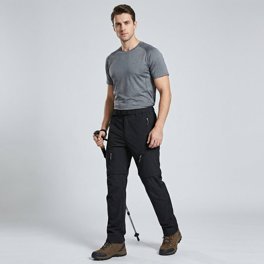 Men's Convertible Zip-Off Hiking Pants with Cargo Pockets - Adventure Trousers