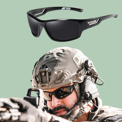 Military-Style Sunglasses - UV400 Glare-Reducing Fishing & Outdoor Glasses
