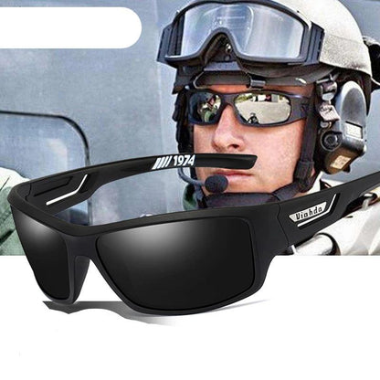 Military-Style Sunglasses - UV400 Glare-Reducing Fishing & Outdoor Glasses