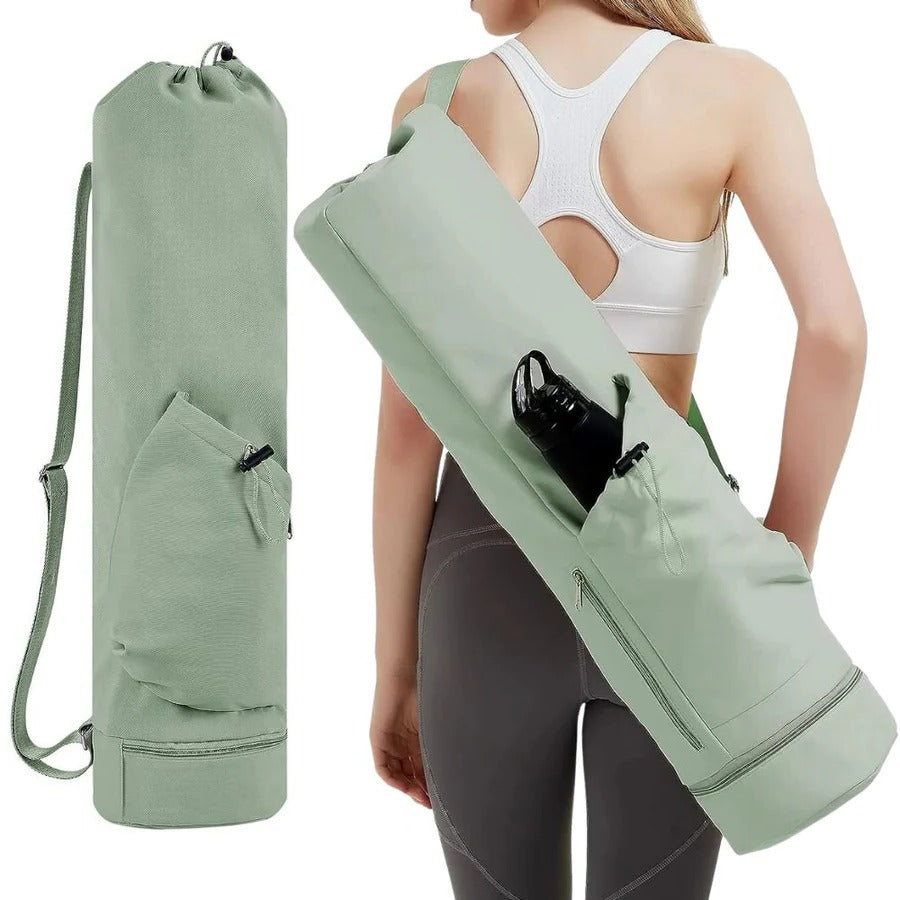 Multi-Purpose Yoga Mat Bag with Waterproof Pocket and Adjustable Shoulder Straps