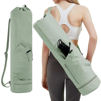 Multi-Purpose Yoga Mat Bag with Waterproof Pocket and Adjustable Shoulder Straps