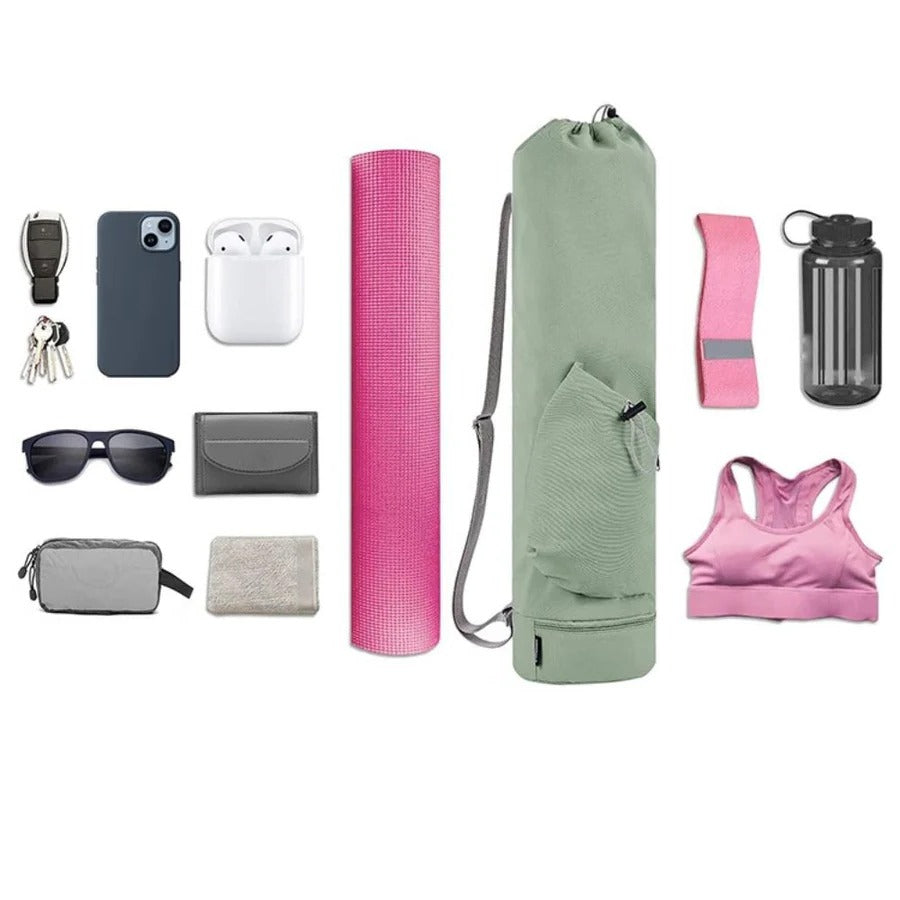 Multi-Purpose Yoga Mat Bag with Waterproof Pocket and Adjustable Shoulder Straps
