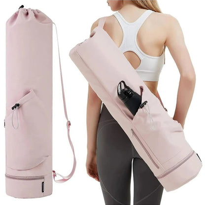Multi-Purpose Yoga Mat Bag with Waterproof Pocket and Adjustable Shoulder Straps