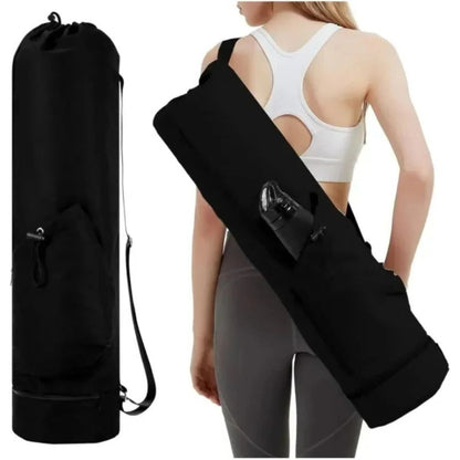 Multi-Purpose Yoga Mat Bag with Waterproof Pocket and Adjustable Shoulder Straps