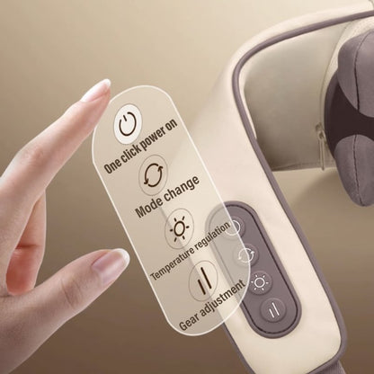 6-Head Neck and Shoulder Massager with Adjustable Heat, Cordless Design and Washable Cover
