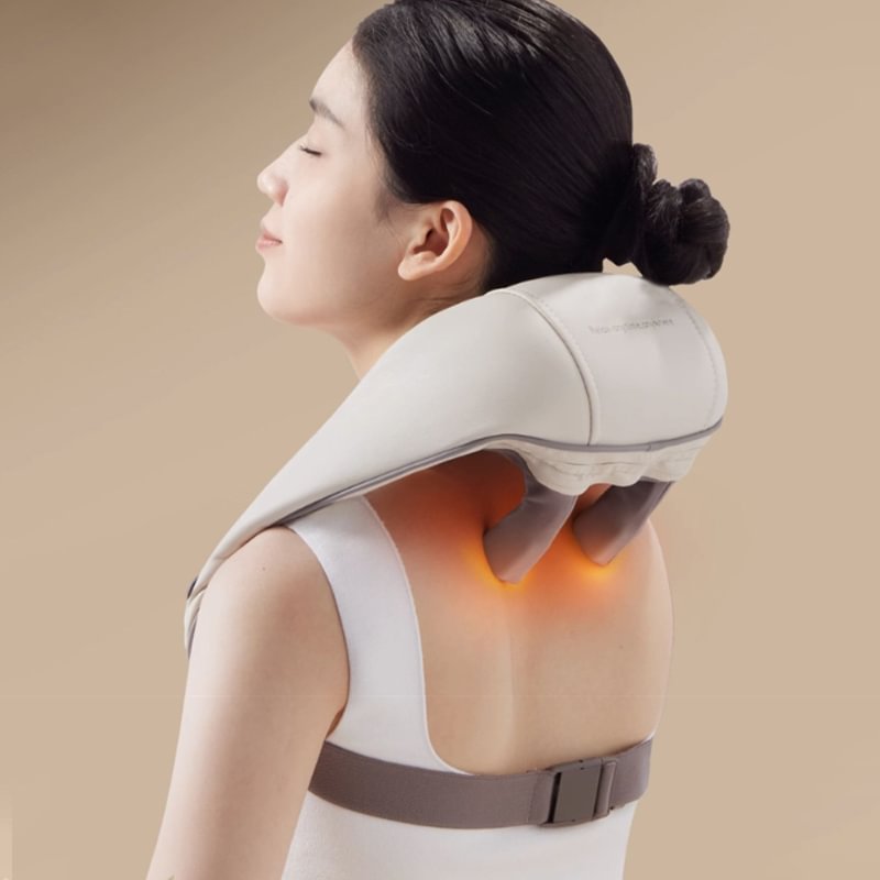 6-Head Neck and Shoulder Massager with Adjustable Heat, Cordless Design and Washable Cover