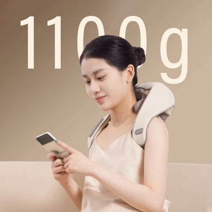 6-Head Neck and Shoulder Massager with Adjustable Heat, Cordless Design and Washable Cover