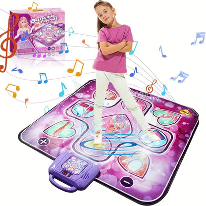 Pink Dance Mat for Kids with Scoring Function and Rhythmic Games, No TV Required