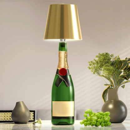 Rechargeable LED Bottle Lamp with Touch Control, Dimmable Light & 3 Colour Temperatures