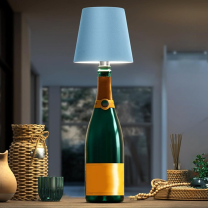 Rechargeable LED Bottle Lamp with Touch Control, Dimmable Light & 3 Colour Temperatures