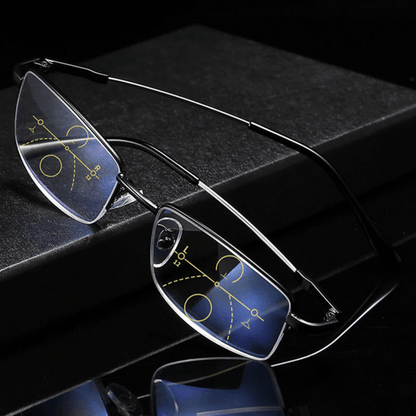 Multifocal Reading Glasses with Photochromic Lenses, Anti-Blue Light and UV Protection