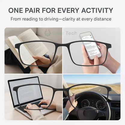 Multifocal Reading Glasses with Photochromic Lenses, Anti-Blue Light and UV Protection