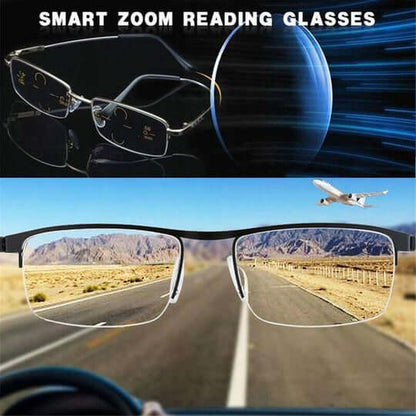 Multifocal Reading Glasses with Photochromic Lenses, Anti-Blue Light and UV Protection