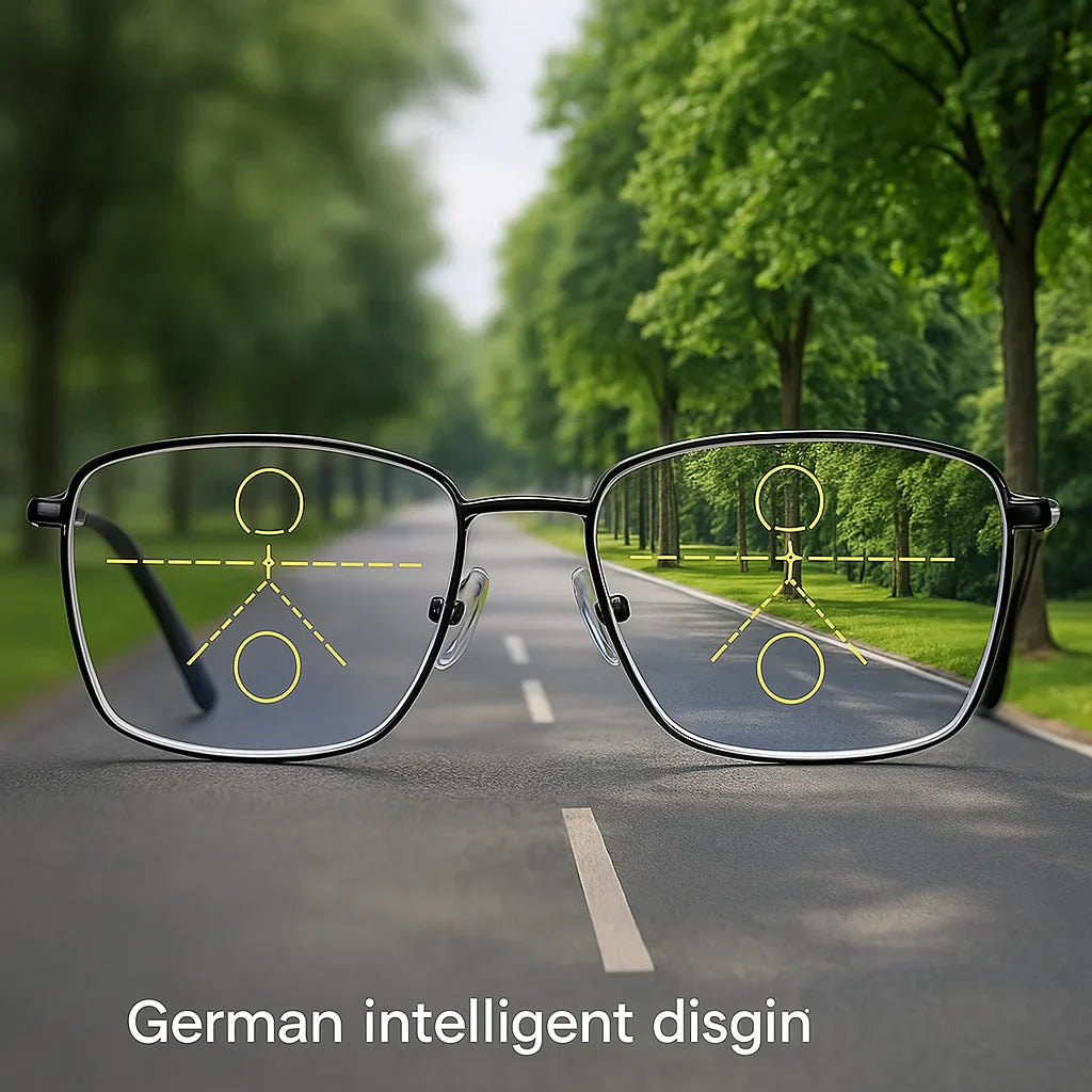 Multifocal Reading Glasses with Photochromic Lenses, Anti-Blue Light and UV Protection