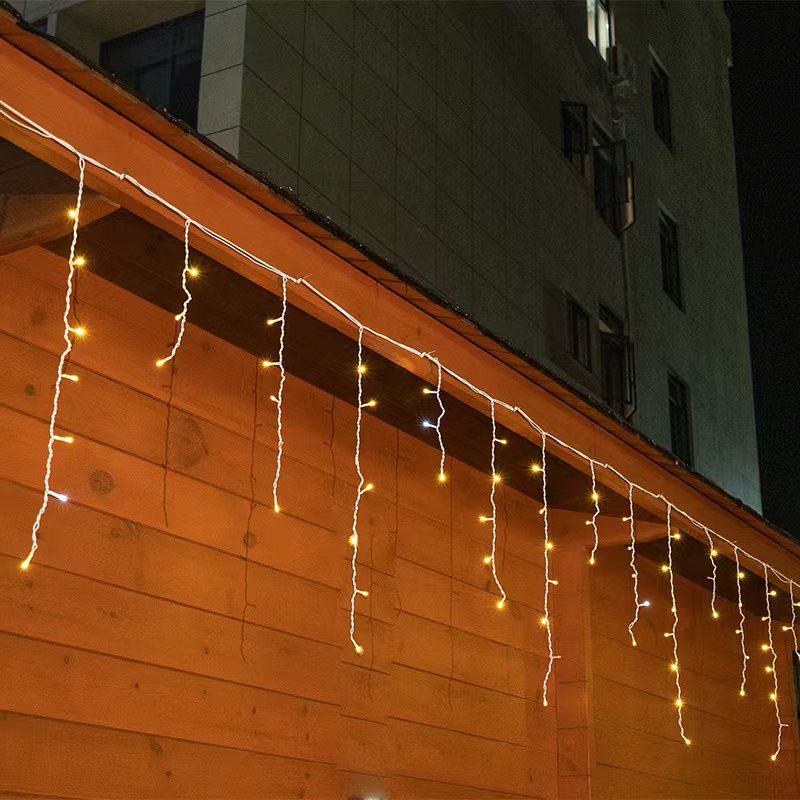 LED Icicle Curtain Lights - 50m Waterproof Waterfall String, IP44, 36V Low Voltage