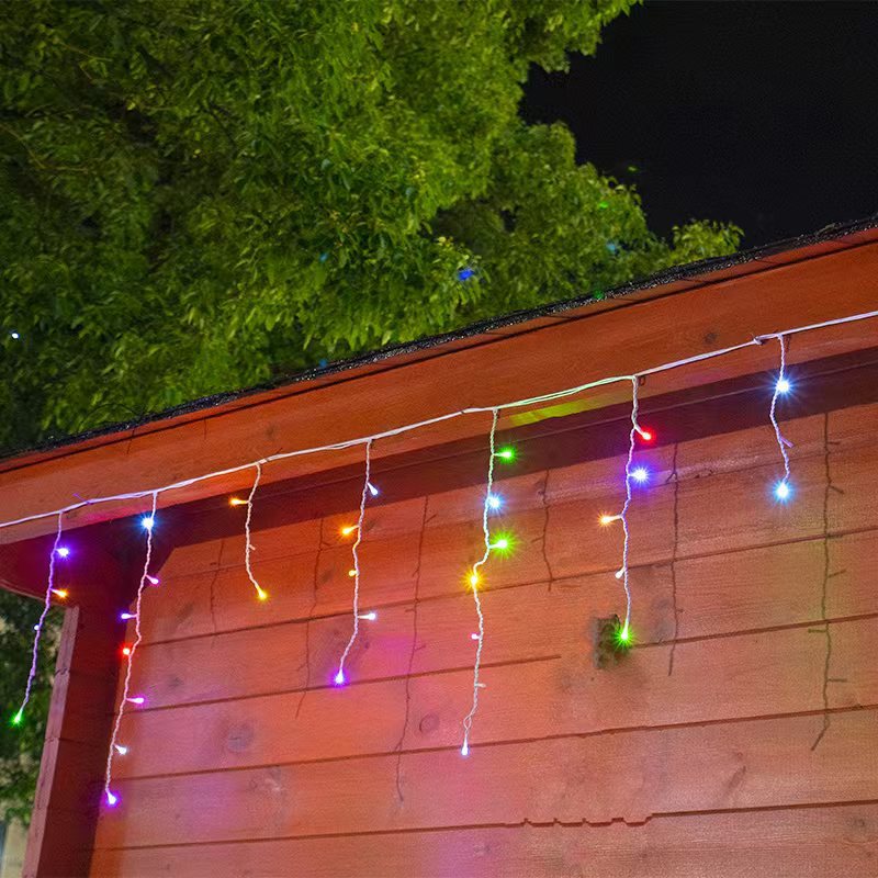 LED Icicle Curtain Lights - 50m Waterproof Waterfall String, IP44, 36V Low Voltage