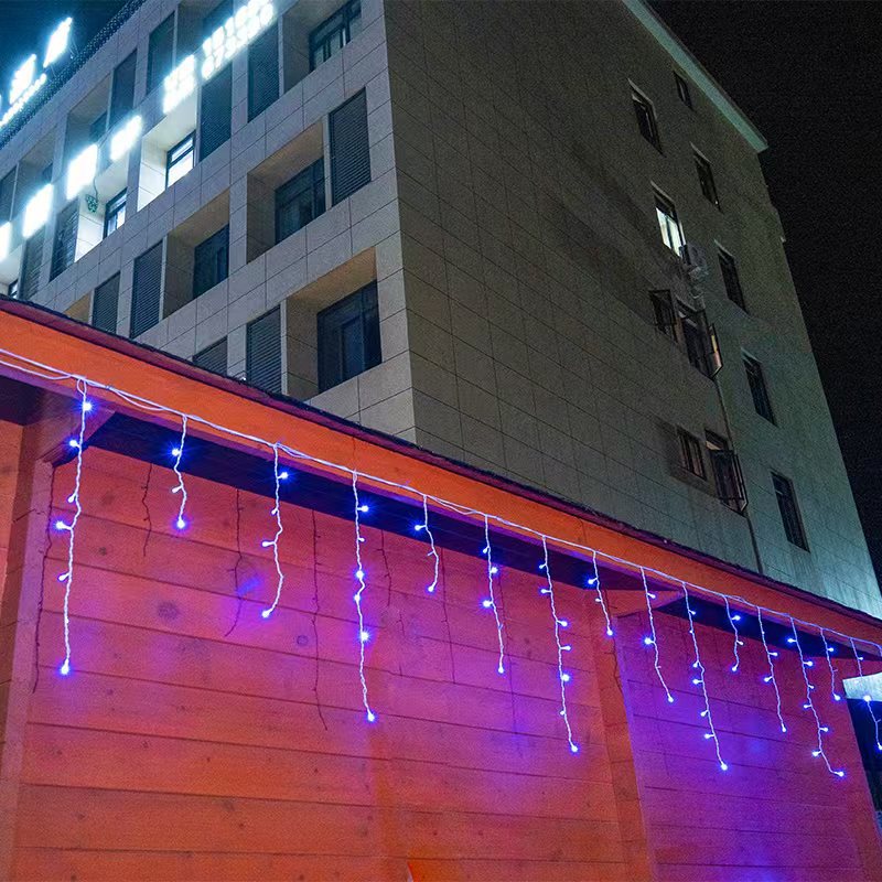 LED Icicle Curtain Lights - 50m Waterproof Waterfall String, IP44, 36V Low Voltage