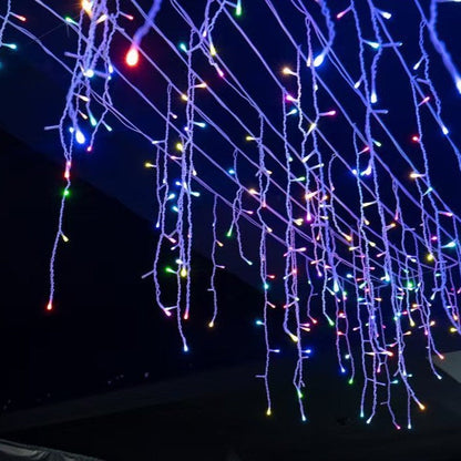 LED Icicle Curtain Lights - 50m Waterproof Waterfall String, IP44, 36V Low Voltage