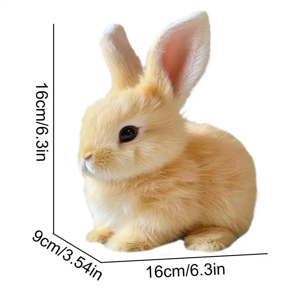 Realistic Rabbit Plush Toy with Lifelike Hopping Movement, Soft Fur and Ear Motion