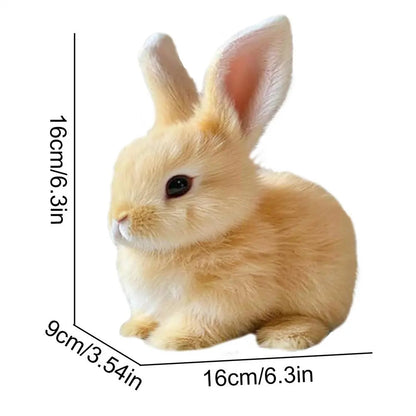 Realistic Rabbit Plush Toy with Lifelike Hopping Movement, Soft Fur and Ear Motion