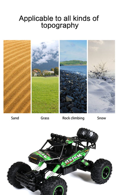 4x4 Rock Crawler Monster Truck RC Car with Shockproof Suspension and 2.4GHz Control