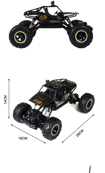 4x4 Rock Crawler Monster Truck RC Car with Shockproof Suspension and 2.4GHz Control
