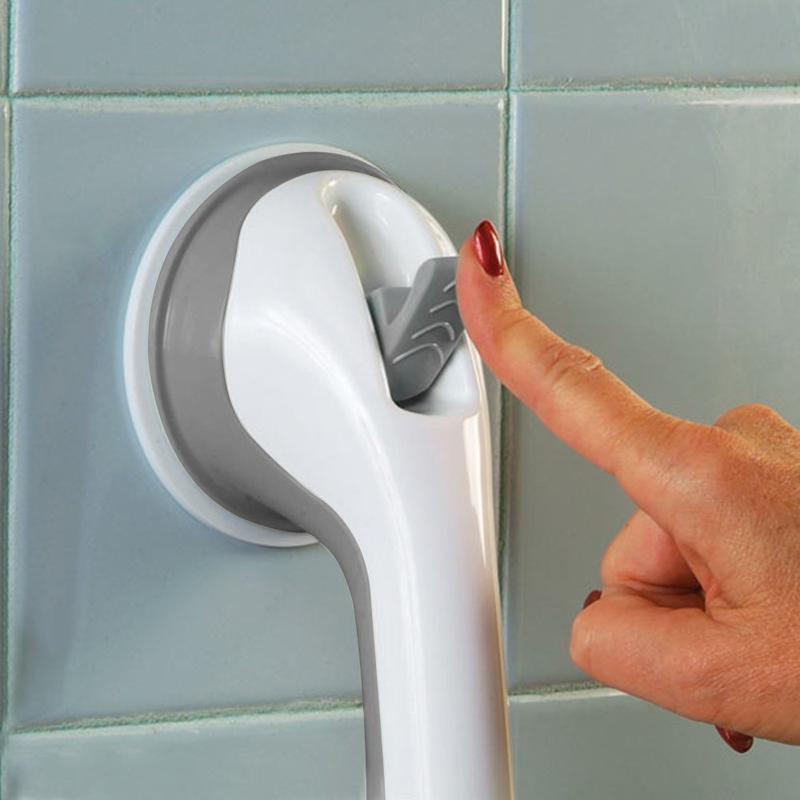 Non-Slip Bathtub Grab Bar - Suction Cup Shower Handrail for Seniors & Mobility Support, No Drill