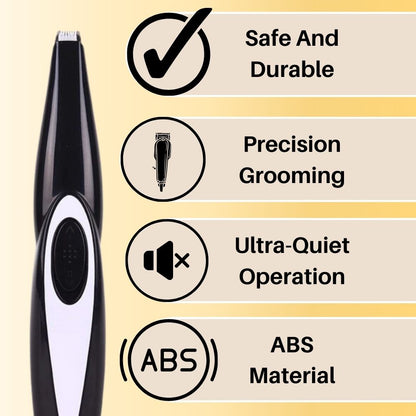 PerfectTrim Silent Precision Pet Trimmer with Safety Blade and Ergonomic Grip for Dogs and Cats