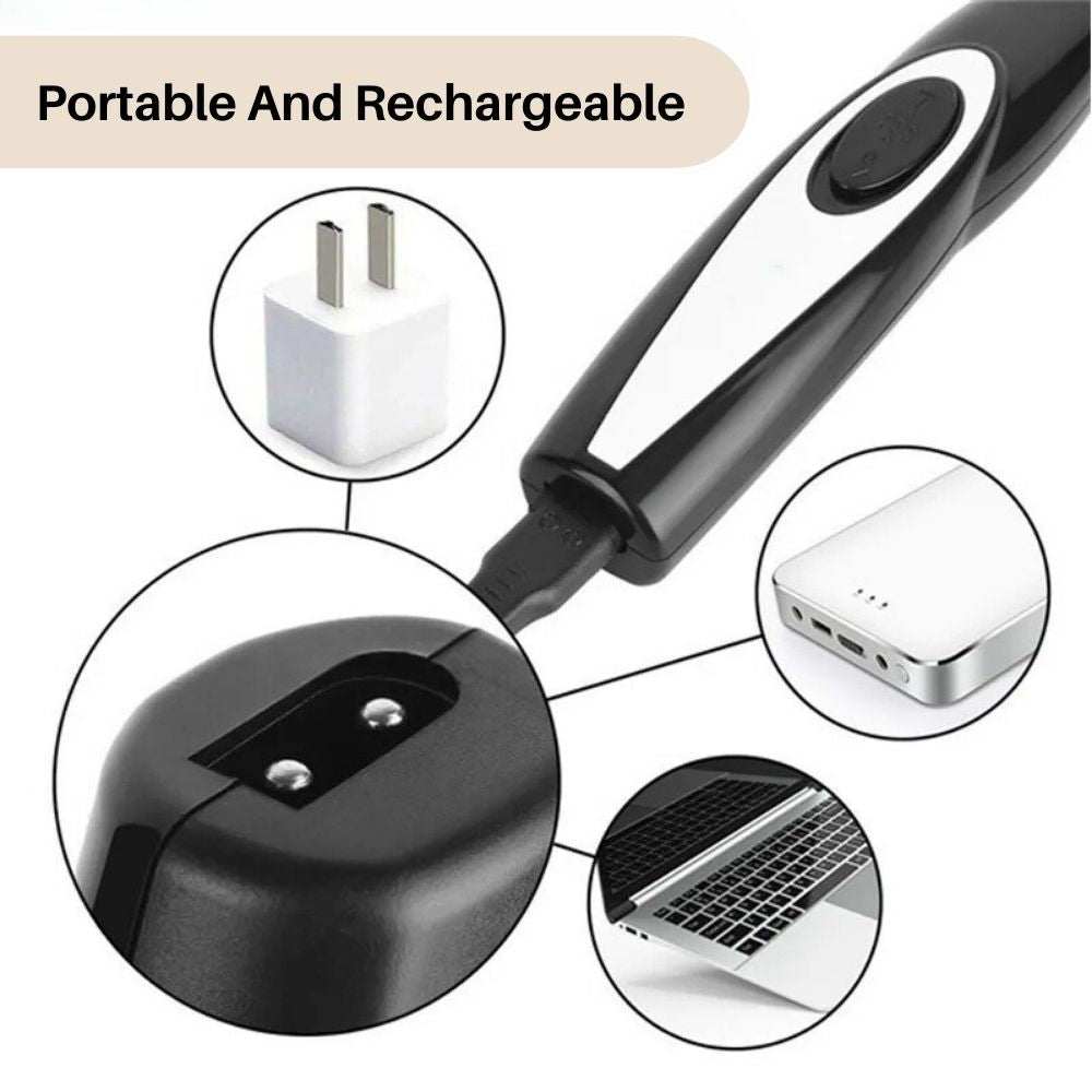 Silent Precision Dog Grooming Trimmer with Ultra-Quiet Motor, Safety Blade and Ergonomic Grip