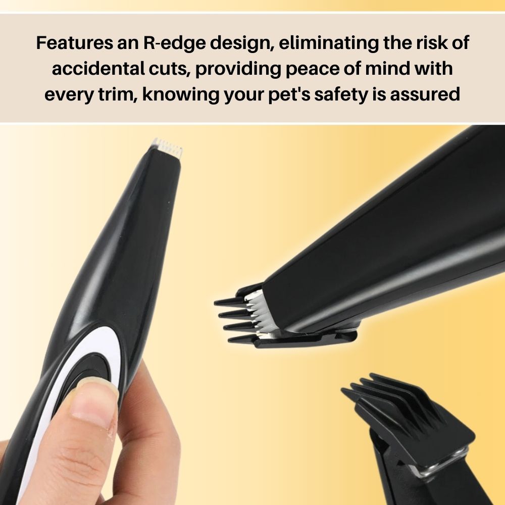 PerfectTrim Silent Precision Pet Trimmer with Safety Blade and Ergonomic Grip for Dogs and Cats