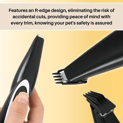 PerfectTrim Silent Precision Pet Trimmer with Safety Blade and Ergonomic Grip for Dogs and Cats