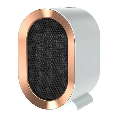 Compact Ceramic Room Heater with Anti-Tip Safety Switch and Preset Timer