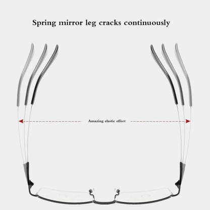 Titanium Progressive Reading Glasses for Distance and Near Vision with Blue Light Filter