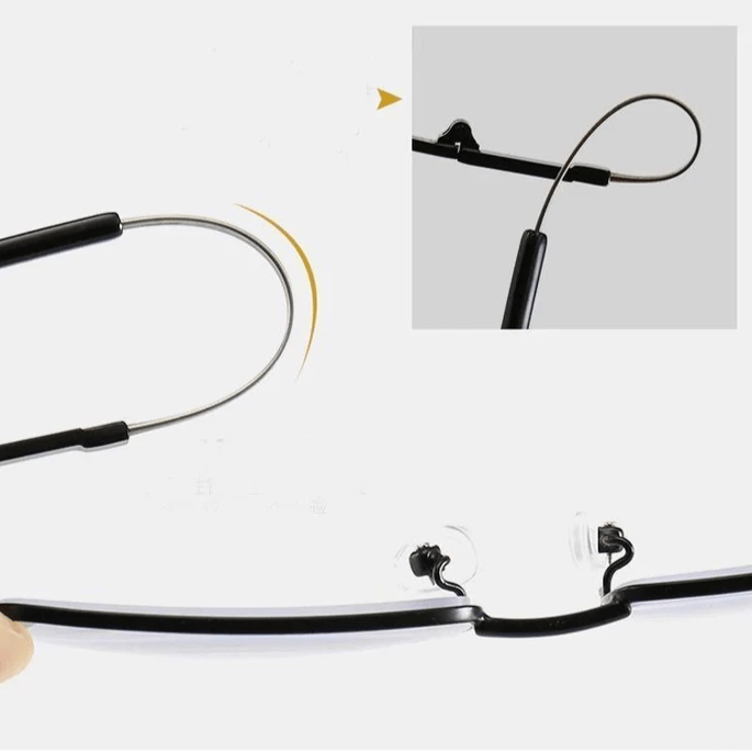 Titanium Progressive Reading Glasses for Distance and Near Vision with Blue Light Filter