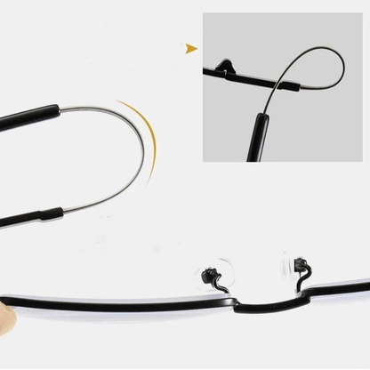 Titanium Progressive Reading Glasses for Distance and Near Vision with Blue Light Filter