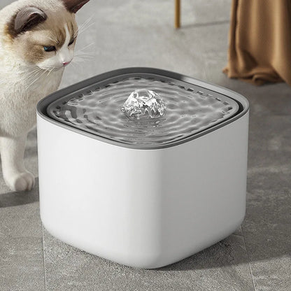 Ultra-Quiet 3L Pet Water Fountain with Filtered Flow and USB-Powered Pump System