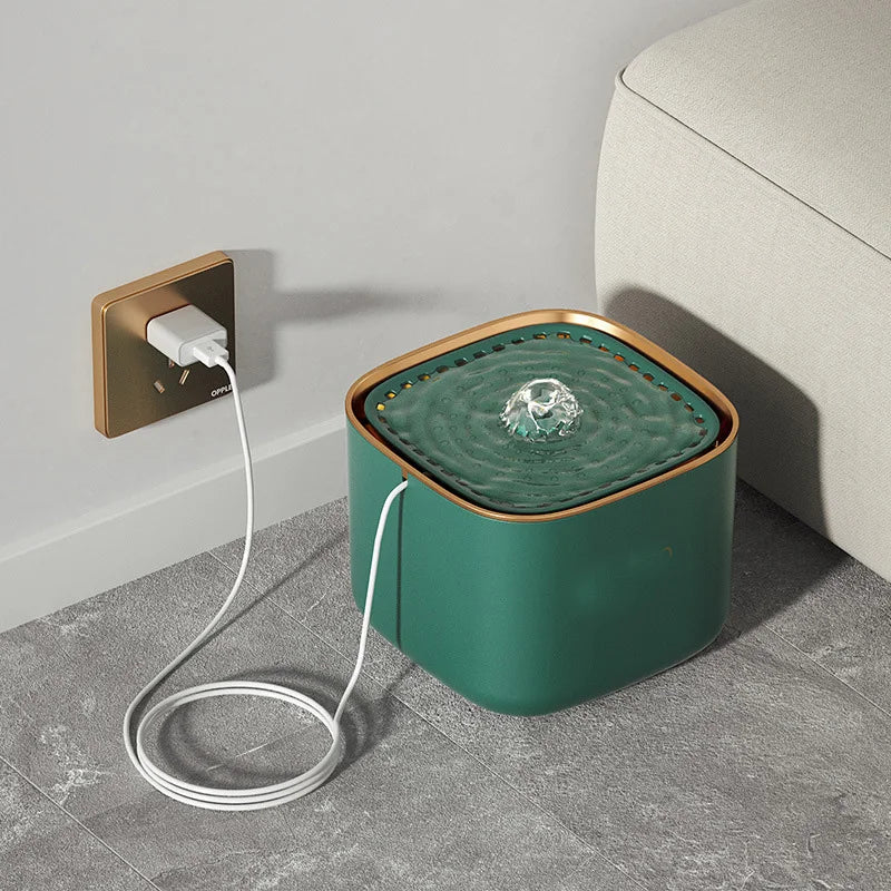Ultra-Quiet 3L Pet Water Fountain with Filtered Flow and USB-Powered Pump System