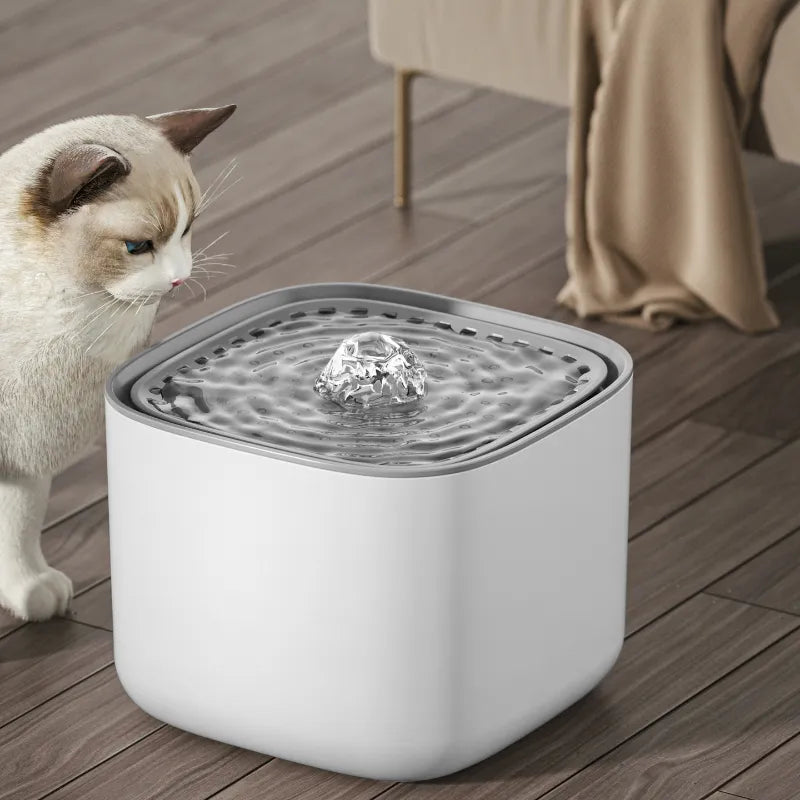 Ultra-Quiet 3L Pet Water Fountain with Filtered Flow and USB-Powered Pump System