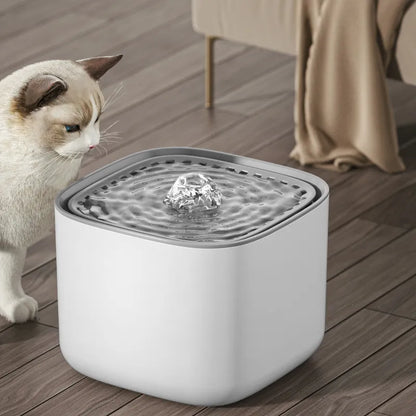 Ultra-Quiet 3L Pet Water Fountain with Filtered Flow and USB-Powered Pump System