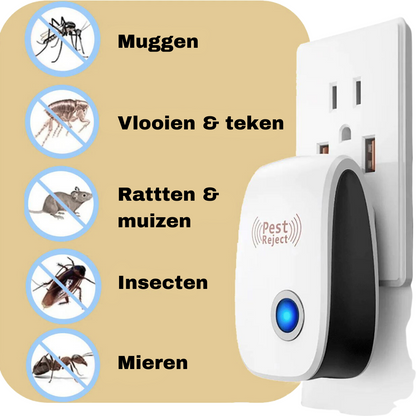 Ultrasonic Electromagnetic Pest Repeller - Chemical-Free Indoor & Outdoor Control