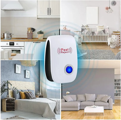 Ultrasonic Electromagnetic Pest Repeller - Chemical-Free Indoor & Outdoor Control
