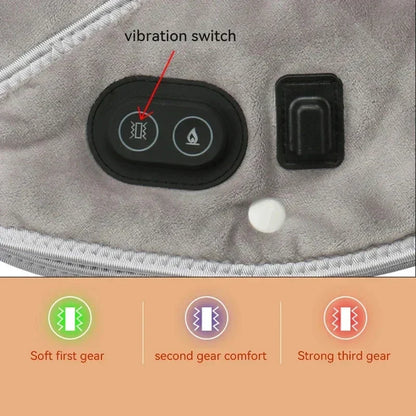 Warm Neck and Shoulder Massager with Heated Plush Wrap and Gentle Vibration