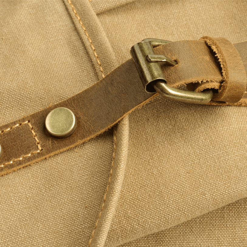 WessPack Durable Canvas Backpack with Padded Straps, Reinforced Buckles and Multiple Pockets