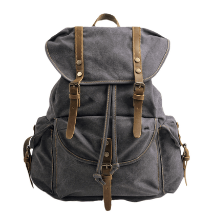 WessPack Durable Canvas Backpack with Padded Straps, Reinforced Buckles and Multiple Pockets