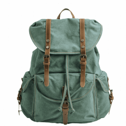 WessPack Durable Canvas Backpack with Padded Straps, Reinforced Buckles and Multiple Pockets