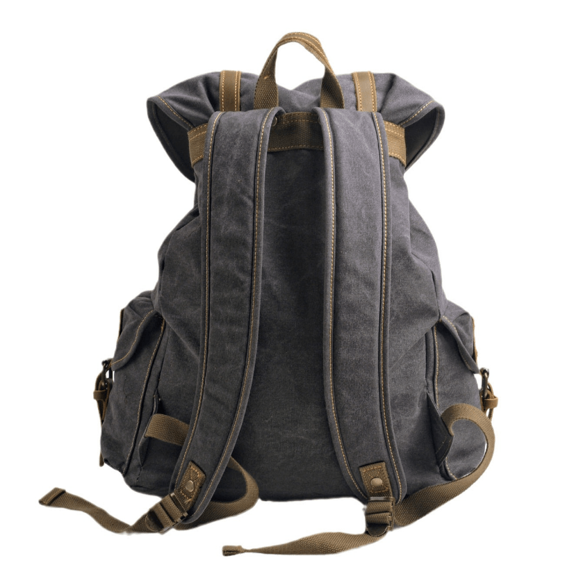 WessPack Durable Canvas Backpack with Padded Straps, Reinforced Buckles and Multiple Pockets